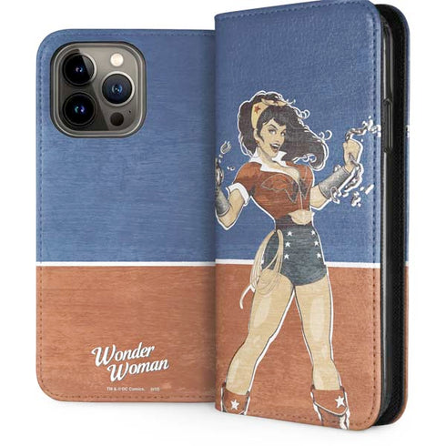 DC Comics Bombshells Wonder Woman Bombshell iPhone 15 Pro Max Folio Case