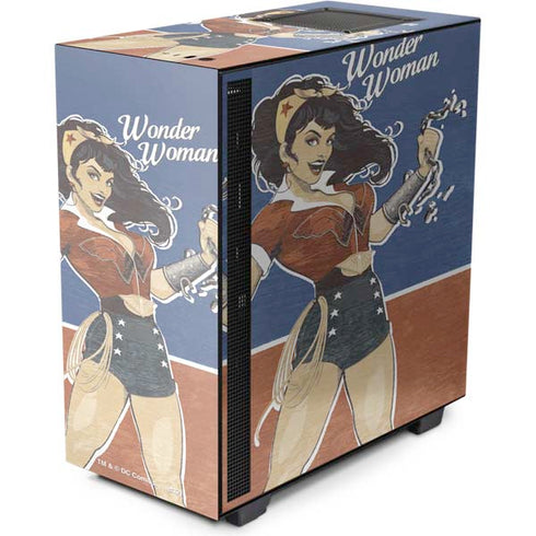 DC Comics Bombshells Wonder Woman Bombshell NZXT H510 Compact ATX Mid-Tower Case Skin