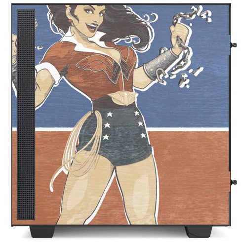DC Comics Bombshells Wonder Woman Bombshell NZXT H510 Compact ATX Mid-Tower Case Skin