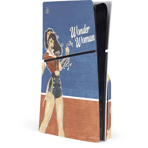 DC Comics Bombshells Wonder Woman Bombshell PS5 Slim Disk Console Skin