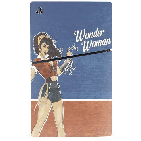 DC Comics Bombshells Wonder Woman Bombshell PS5 Slim Digital Edition Bundle Skin