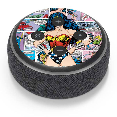 DC Comics Wonder Woman Comic Blast Amazon Echo Dot Skin