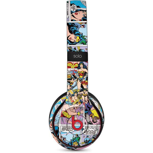 DC Comics Wonder Woman Comic Blast Beats Solo 2 Wireless Skin