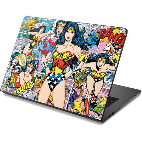 DC Comics Wonder Woman Comic Blast Dell Chromebook Skin