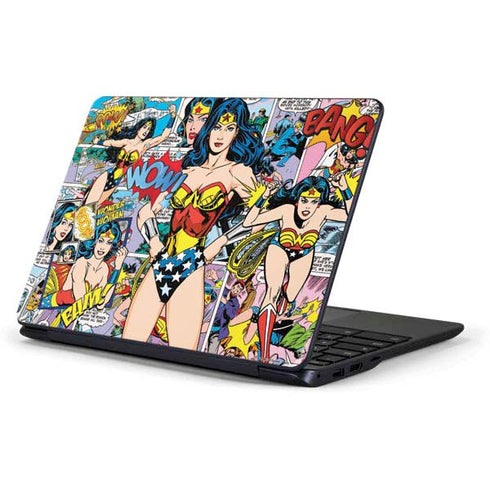 DC Comics Wonder Woman Comic Blast Samsung Chromebook Skin