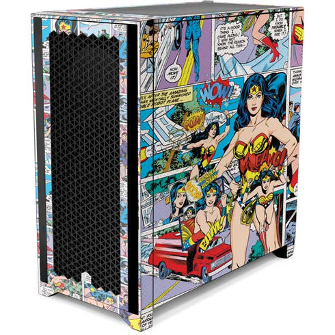 DC Comics Wonder Woman Comic Blast Corsair 4000D Tempered Glass Mid-Tower ATX Case Skin