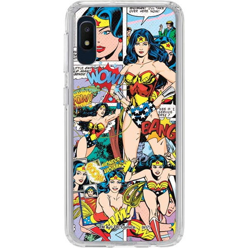 DC Comics Wonder Woman Comic Blast Galaxy A10e Clear Case