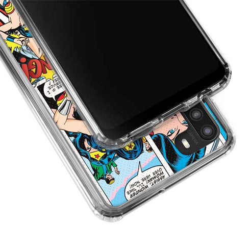 DC Comics Wonder Woman Comic Blast Galaxy A21 Clear Case