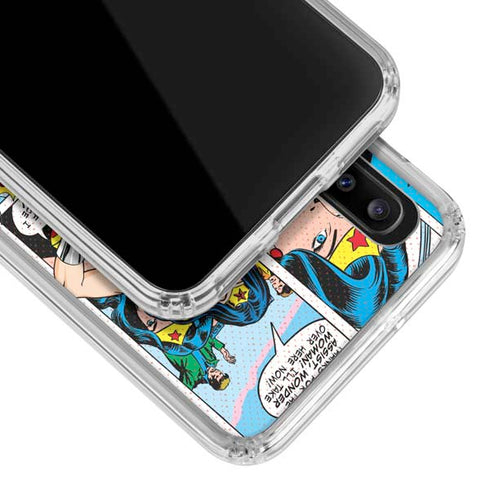 DC Comics Wonder Woman Comic Blast Galaxy A30 Clear Case