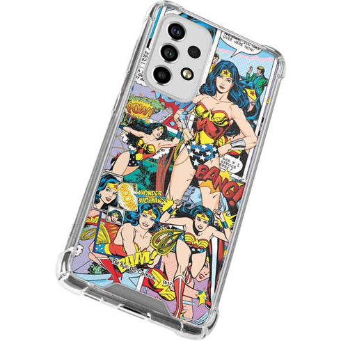 DC Comics Wonder Woman Comic Blast Galaxy A33 5G Clear Case