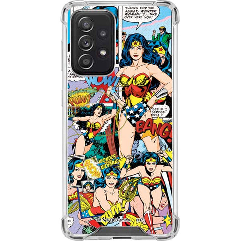 DC Comics Wonder Woman Comic Blast Galaxy A52 5G Clear Case