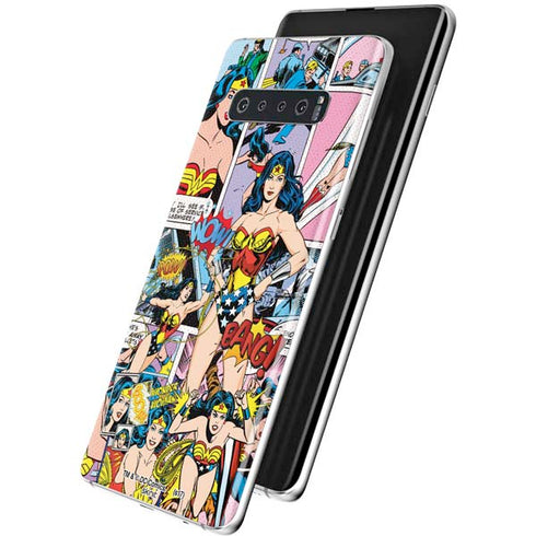DC Comics Wonder Woman Comic Blast Galaxy S10 Plus Skin