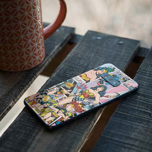 DC Comics Wonder Woman Comic Blast Galaxy S10e Skin