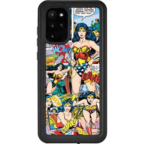 DC Comics Wonder Woman Comic Blast Galaxy S20 Plus Waterproof Case