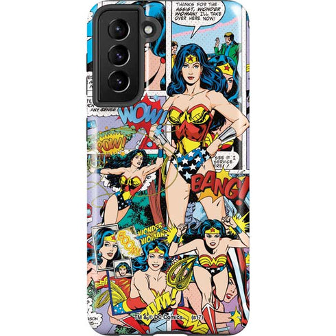 DC Comics Wonder Woman Comic Blast Galaxy S21 FE Pro Case