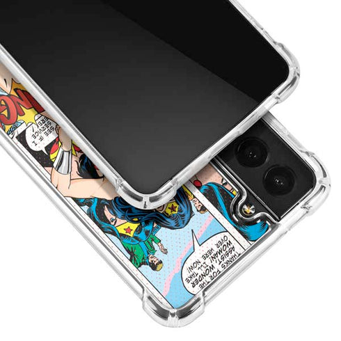DC Comics Wonder Woman Comic Blast Galaxy S21 Plus 5G Clear Case