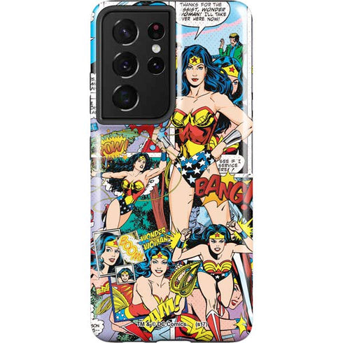 DC Comics Wonder Woman Comic Blast Galaxy S21 Ultra 5G Pro Case