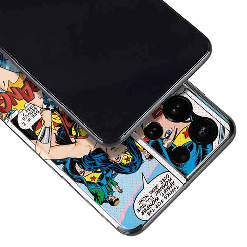 DC Comics Wonder Woman Comic Blast Galaxy S21 Ultra 5G Skin