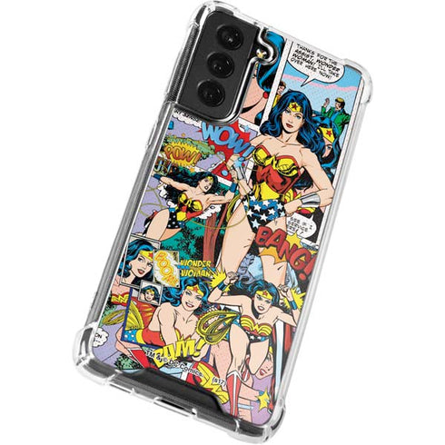 DC Comics Wonder Woman Comic Blast Galaxy S22 Plus Clear Case