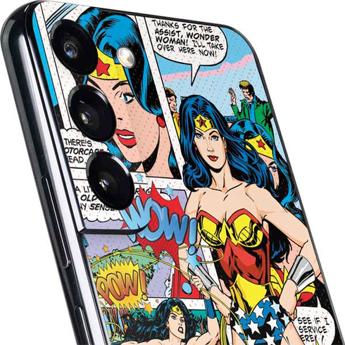DC Comics Wonder Woman Comic Blast Galaxy S22 Plus Skin