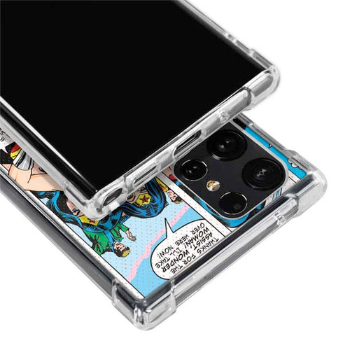 DC Comics Wonder Woman Comic Blast Galaxy S22 Ultra Clear Case