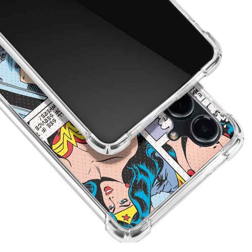 DC Comics Wonder Woman Comic Blast Galaxy S23 FE Clear Case