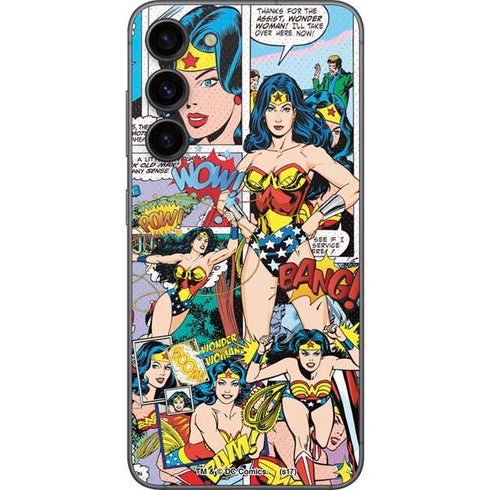 DC Comics Wonder Woman Comic Blast Galaxy S23 Plus Skin