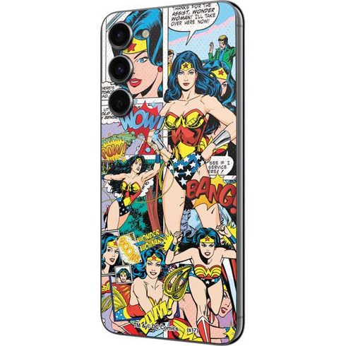 DC Comics Wonder Woman Comic Blast Galaxy S23 Plus Skin