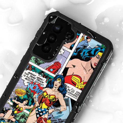 DC Comics Wonder Woman Comic Blast Galaxy S23 Waterproof Case