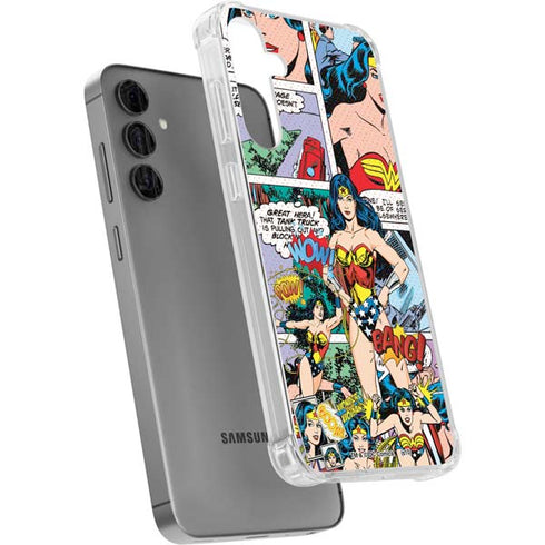 DC Comics Wonder Woman Comic Blast Galaxy S24 Plus Clear Case