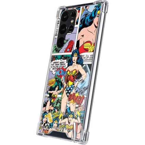 DC Comics Wonder Woman Comic Blast Galaxy S24 Ultra Clear Case