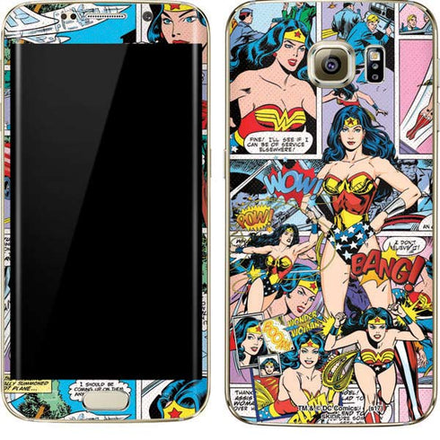 DC Comics Wonder Woman Comic Blast Galaxy S7 Edge Skin