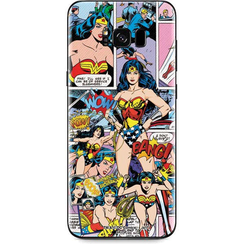 DC Comics Wonder Woman Comic Blast Galaxy S8 Plus Skin
