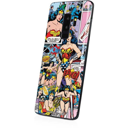 DC Comics Wonder Woman Comic Blast Galaxy S9 Plus Skin