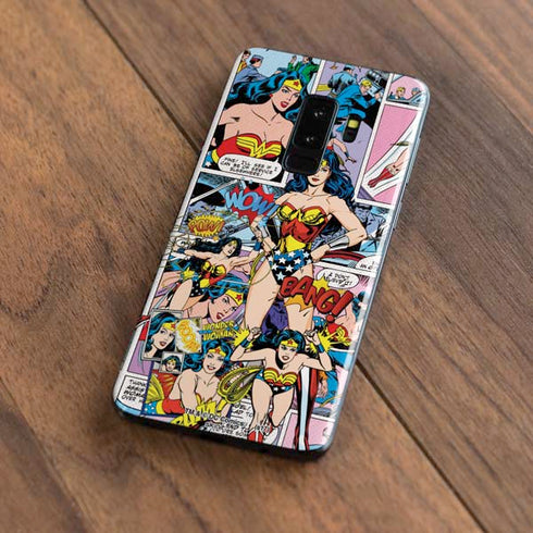 DC Comics Wonder Woman Comic Blast Galaxy S9 Plus Skin