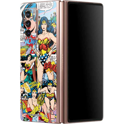 DC Comics Wonder Woman Comic Blast Galaxy Z Fold2 5G Skin