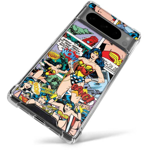 DC Comics Wonder Woman Comic Blast Google Pixel 8 Pro Clear Case