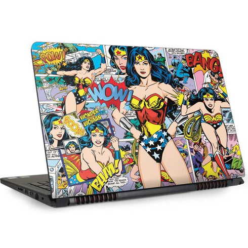 DC Comics Wonder Woman Comic Blast Dell Inspiron Skin