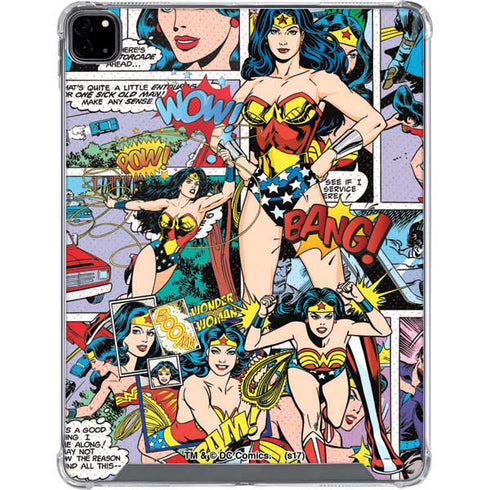 DC Comics Wonder Woman Comic Blast iPad Pro 12.9in (2020) Clear Case