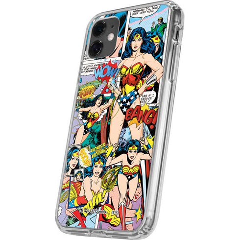 DC Comics Wonder Woman Comic Blast iPhone 11 Clear Case
