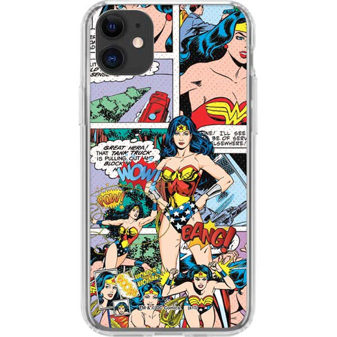 DC Comics Wonder Woman Comic Blast iPhone 11 Clear Case