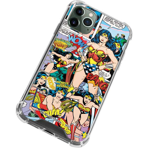 DC Comics Wonder Woman Comic Blast iPhone 11 Pro Max Clear Case