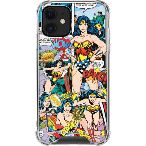DC Comics Wonder Woman Comic Blast iPhone 12 Clear Case