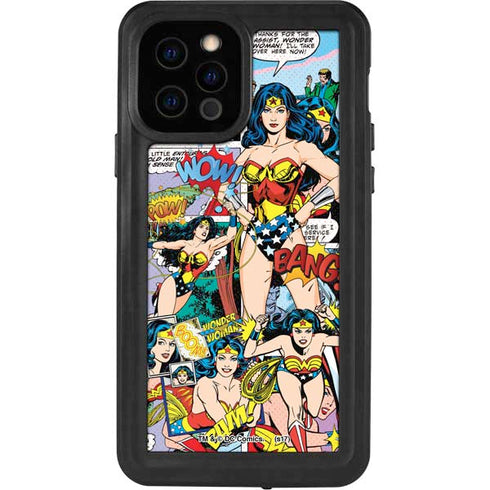DC Comics Wonder Woman Comic Blast iPhone 12 Pro Waterproof Case