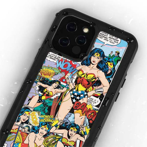 DC Comics Wonder Woman Comic Blast iPhone 12 Pro Waterproof Case