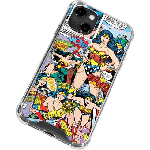 DC Comics Wonder Woman Comic Blast iPhone 13 Clear Case