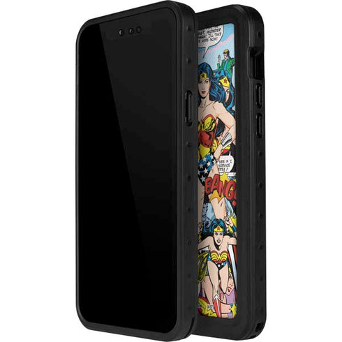 DC Comics Wonder Woman Comic Blast iPhone 13 Mini Waterproof Case