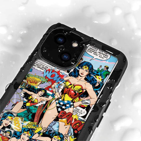 DC Comics Wonder Woman Comic Blast iPhone 13 Mini Waterproof Case