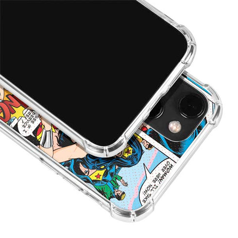 DC Comics Wonder Woman Comic Blast iPhone 14 Plus Clear Case