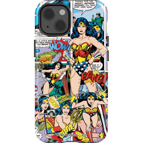 DC Comics Wonder Woman Comic Blast iPhone 15 Impact Case